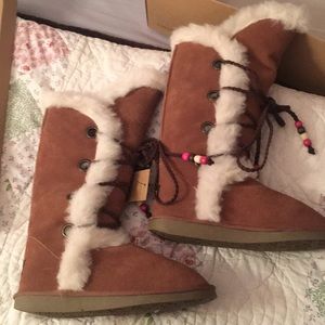 Ukala Penny High winter boots new size 8 chestnut